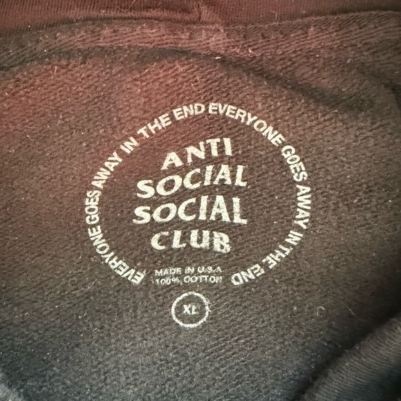Anti Social Social Club Multicolor Black Hoodie - Picture 4 of 4